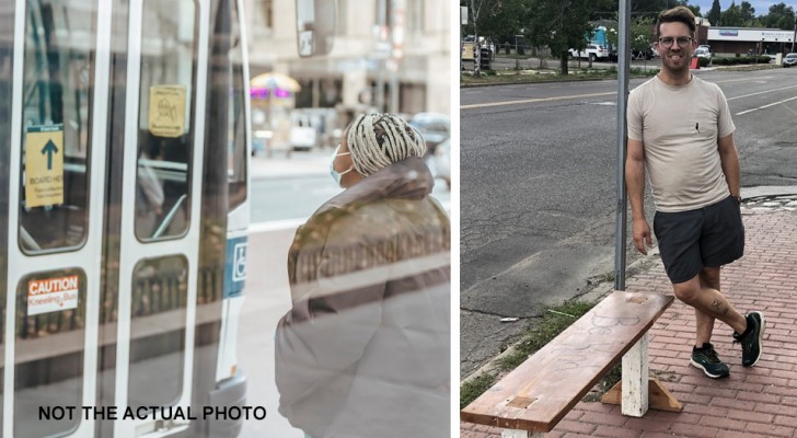 Il voit une femme obligée de s’asseoir par terre à l’arrêt de bus : il construit un banc pour elle