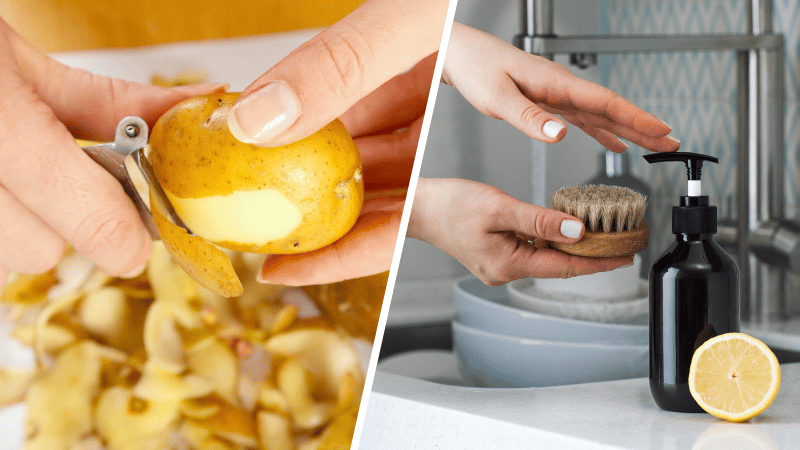 Ne jetez plus vos épluchures de patates : faites du liquide vaisselle