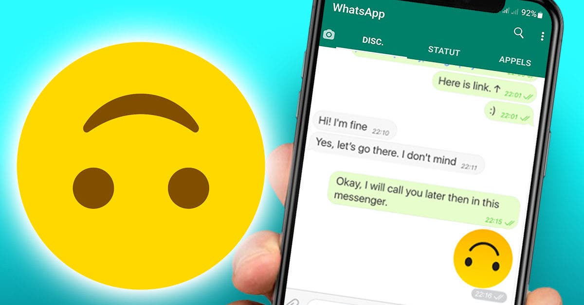 Que signifie l’emoji visage à l’envers sur WhatsApp et quand l’utiliser ?