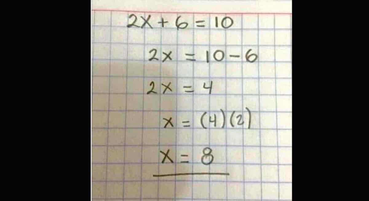 Si 2x+6=10 ? L’équation mathématique qui embrouille le cerveau de tout le monde en ce moment