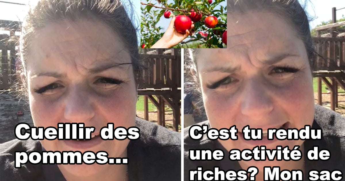 Une fille au Québec en colère contre l’augmentation des coûts pour aller cueillir des pommes