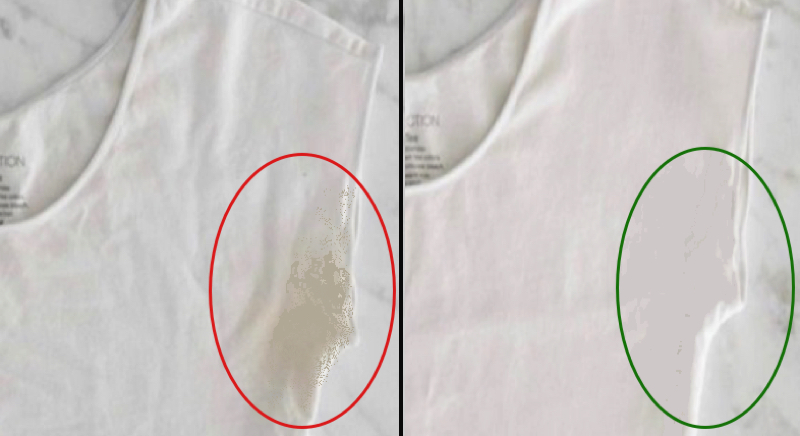 Comment enlever les taches de sueur sur un vetement blanc ?