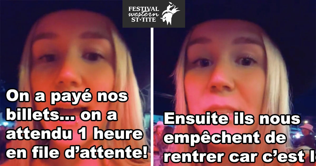 Une fille au Québec en colère contre le Festival Western de St-Tite