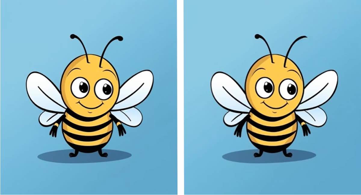 Êtes-vous attentif aux détails ? Repérez 3 différences dans l’image de l’abeille en 11 secondes