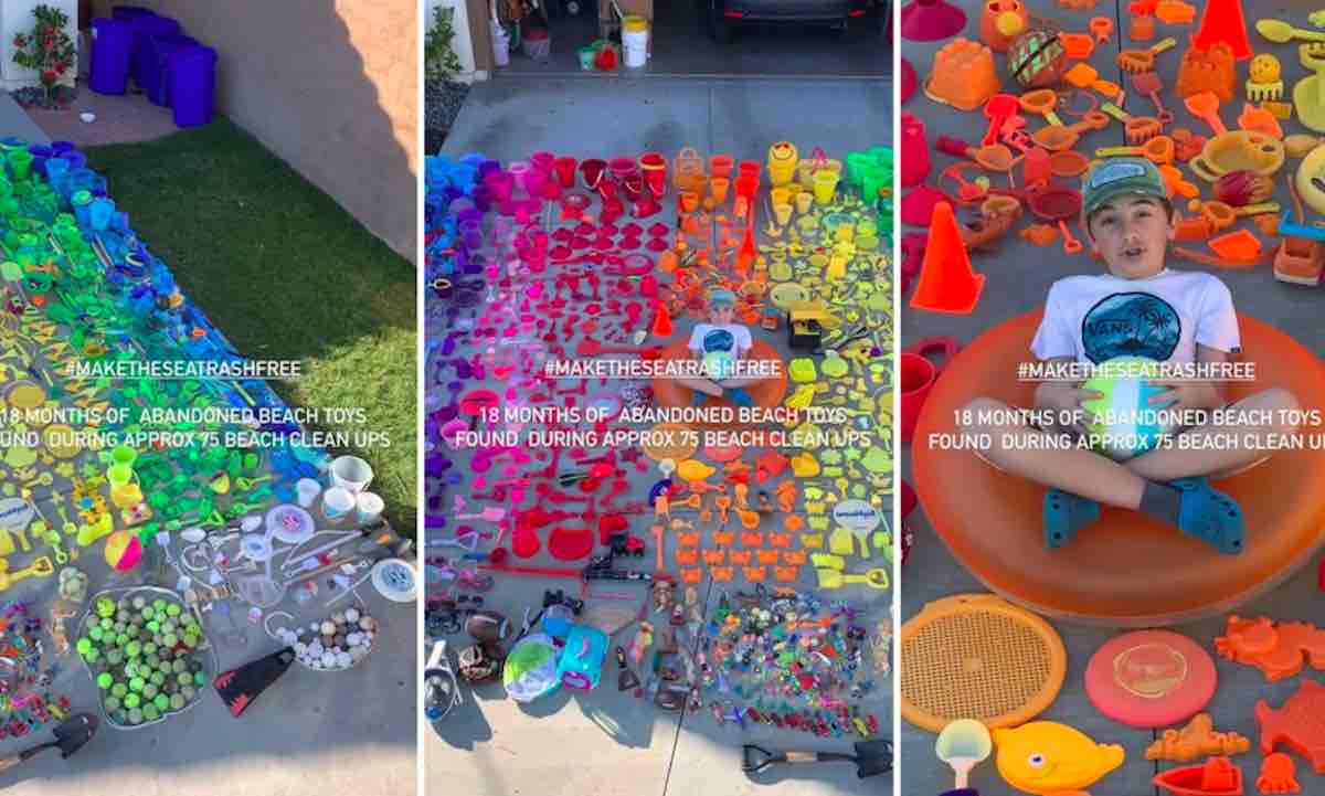 Un héros du recyclage suscite l’indignation avec une vidéo de jouets abandonnés trouvés sur la plage : « On pourrait ouvrir un magasin avec ça »