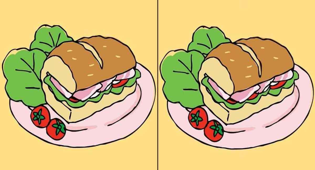 Pouvez-vous repérer les 3 différences entre les images d’un sandwich en 11 secondes ?
