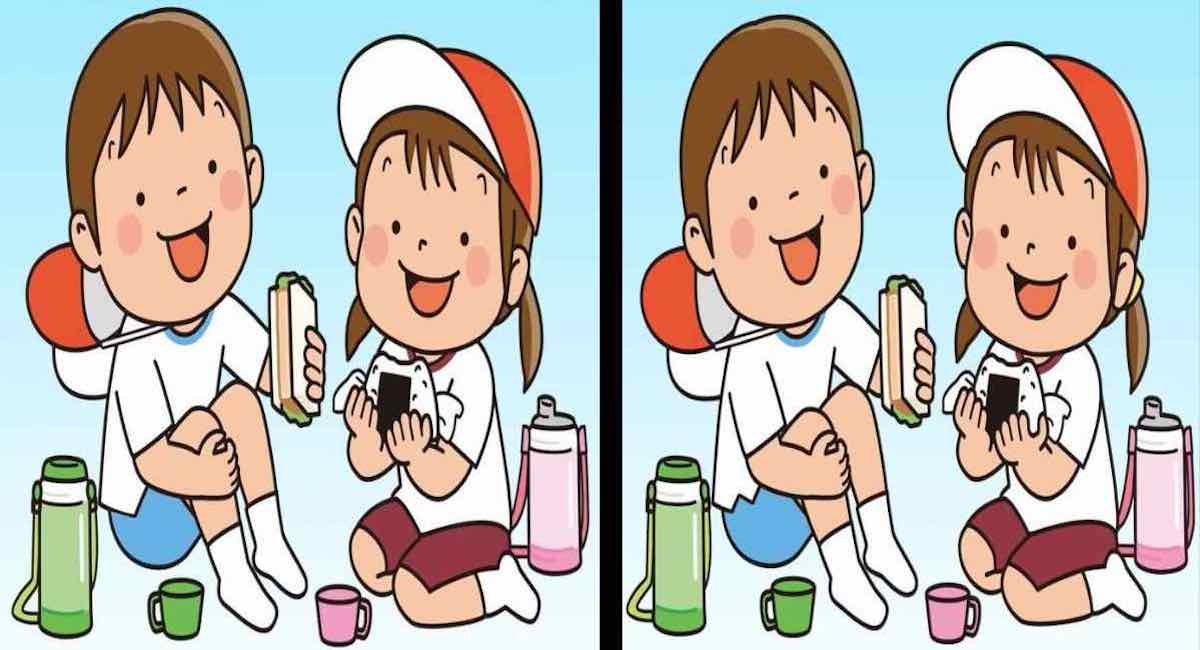 Seuls les observateurs attentifs peuvent repérer les 3 différences entre les images d’enfants prenant un goûter en 13 secondes !