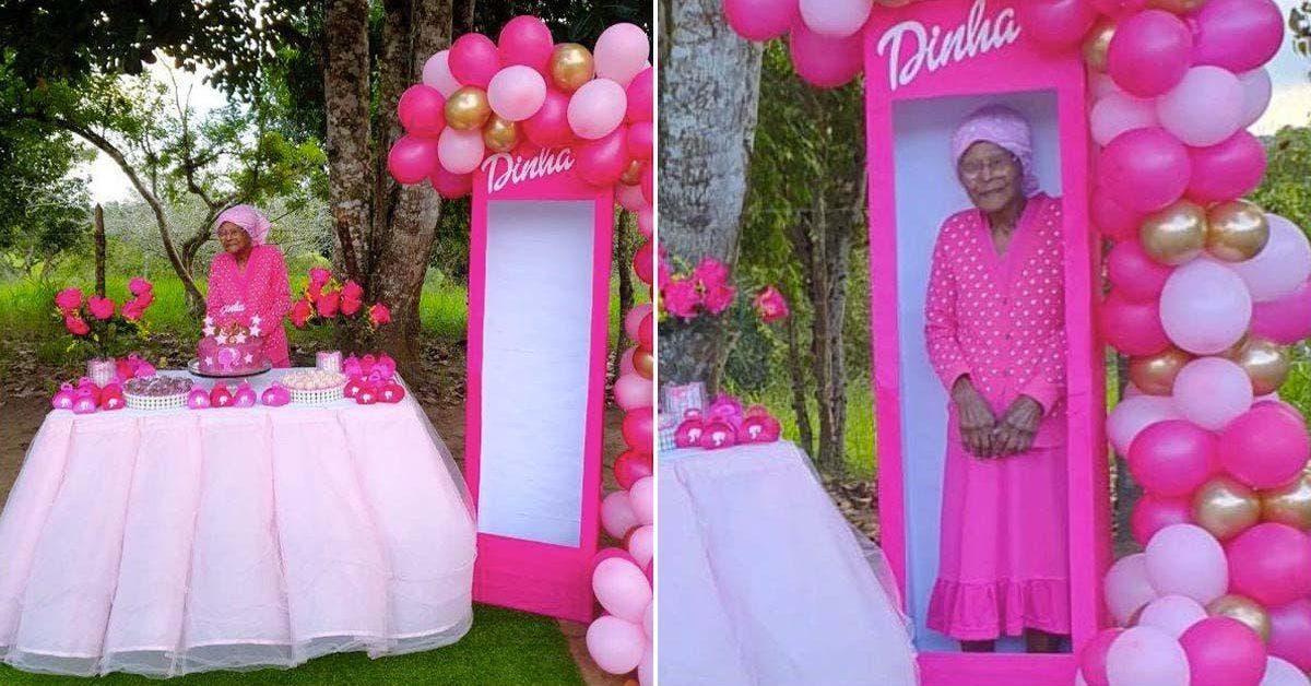 Amoureuse du rose, cette mamie fête son 107ème anniversaire avec le thème Barbie : « elle veut continuer à vivre et à faire la fête »