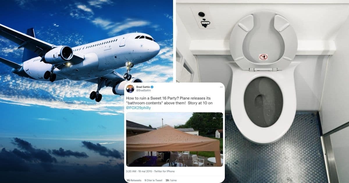Des déchets de toilettes d’avion peuvent-ils tomber sur votre tête : quelle probabilité ?