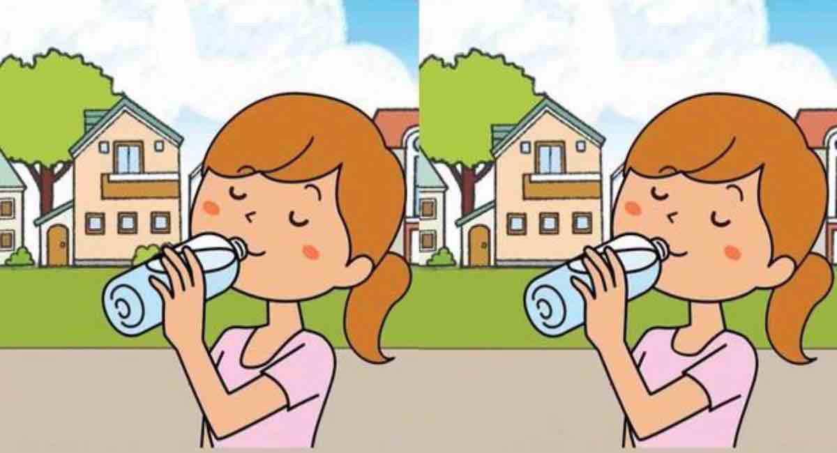 Réussirez-vous à repérer les 3 différences entre les images d’une jeune fille buvant de l’eau en 11 secondes ?