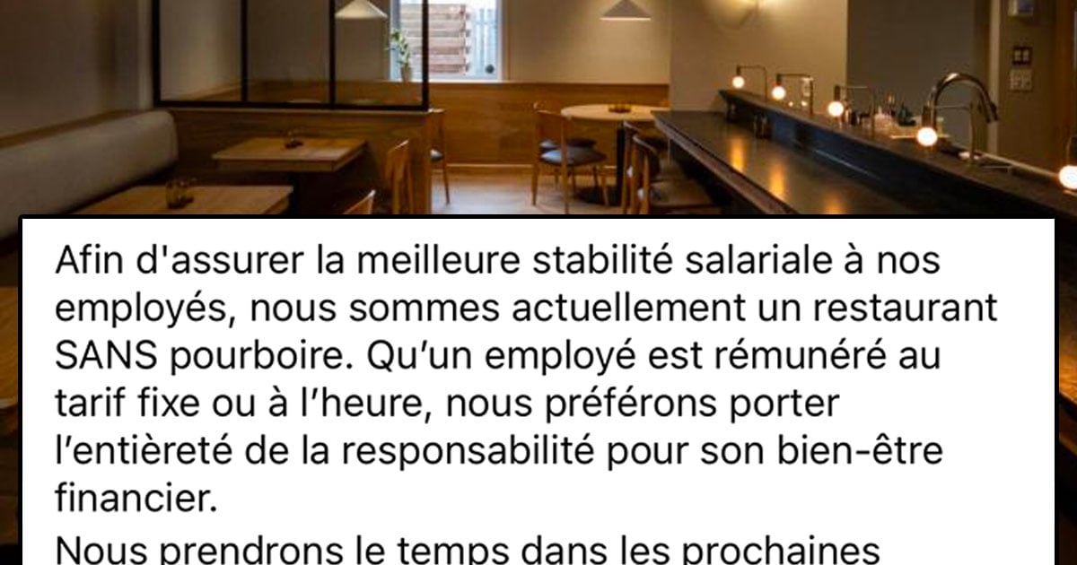 Un restaurant au Québec décide d’abolir le pourboire