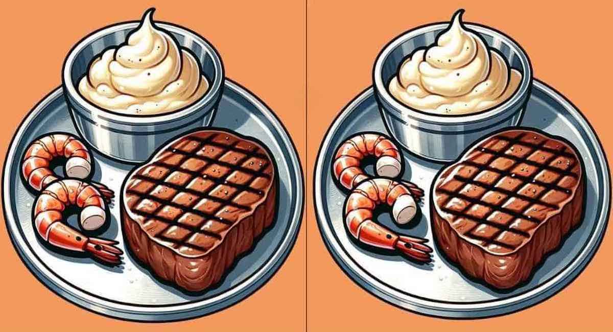 Pouvez-vous trouver les 3 différences entre les images d’une assiette de nourriture en 12 secondes ?