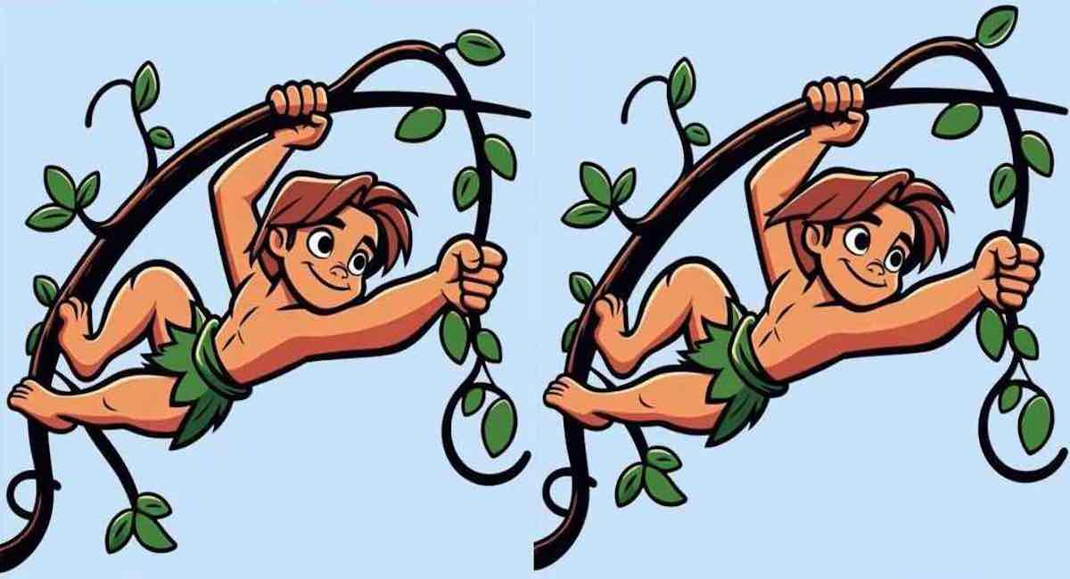 Arriverez-vous à trouver les 3 différences entre les images de Tarzan 19 secondes ?