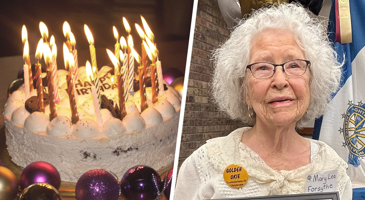Une femme vient d’avoir 100 ans, mais il n’y avait que 25 bougies sur son gâteau