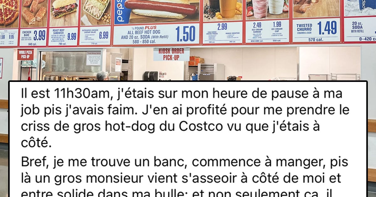 Un homme au Québec raconte une histoire irréelle arrivée à sa pause au Costco à Anjou