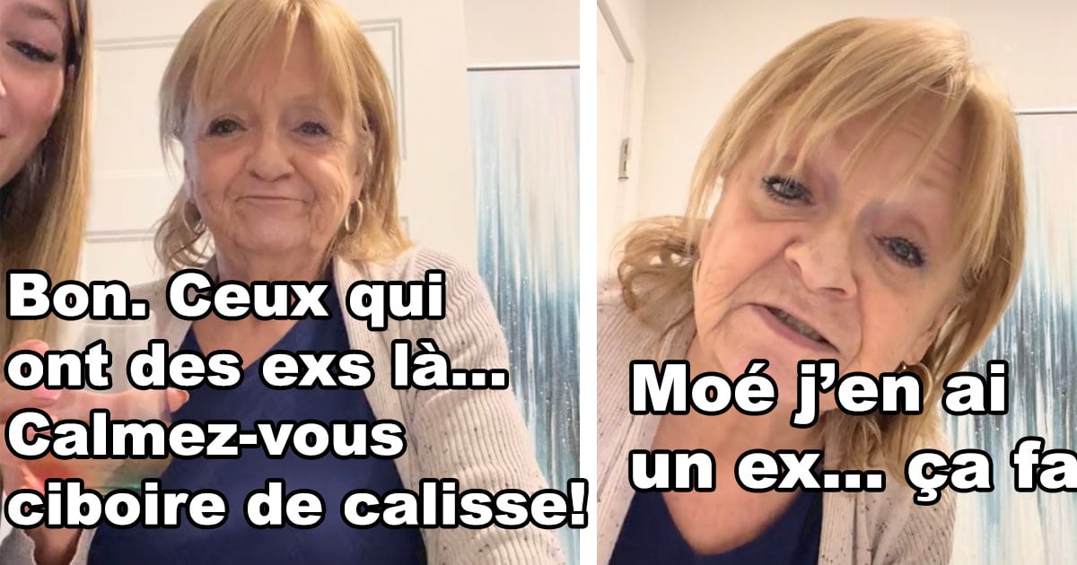 Une grand-mère de 70 ans au Québec donne un conseil pour que vous arrêtiez de parler à votre ex