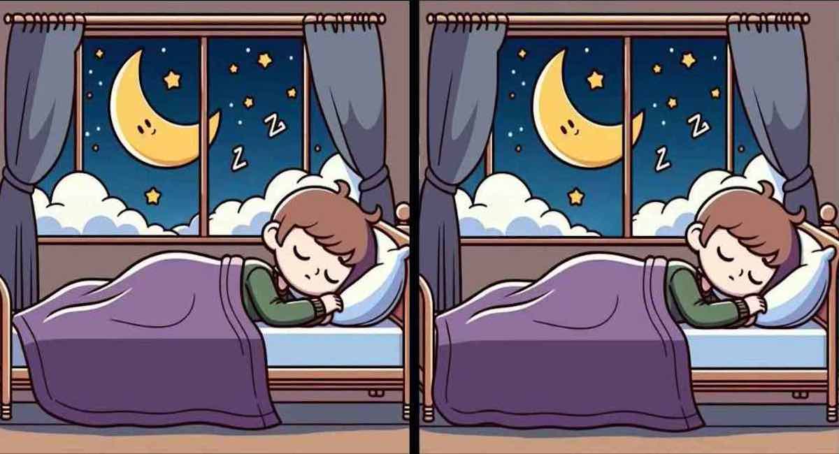 Pouvez-vous trouver les 3 différences entre les images du garçon endormi en 12 secondes ?