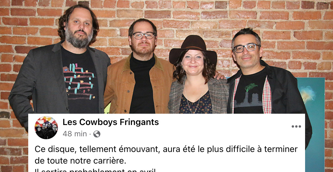 L’album posthume des Cowboys Fringants sortira en avril