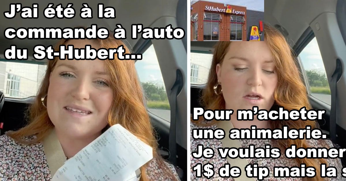 Une fille au Québec dit que l’employée du St-Hubert s’est donnée elle-même 4$ de pourboire