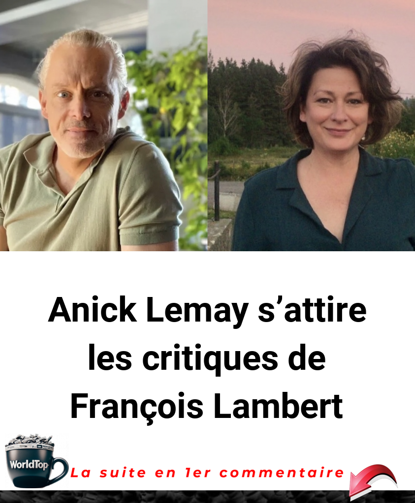 Anick Lemay s'attire les critiques de François Lambert