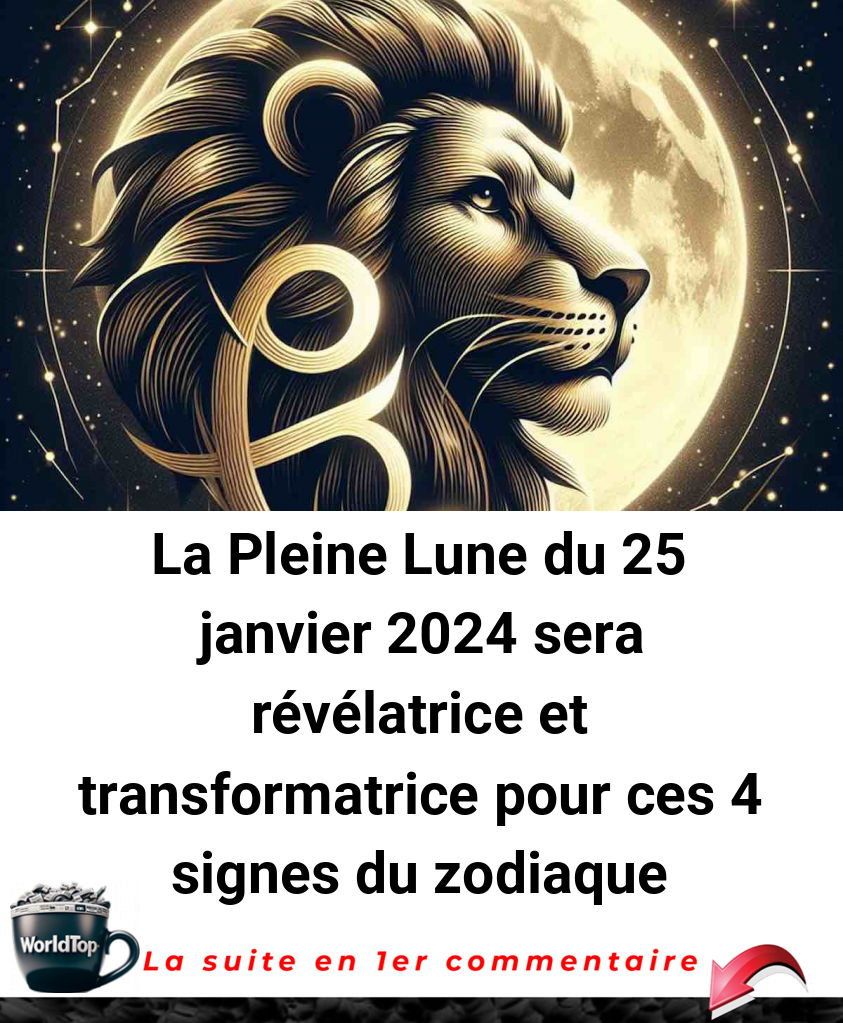 La Pleine Lune du 25 janvier 2024 sera révélatrice et transformatrice pour ces 4 signes du zodiaque