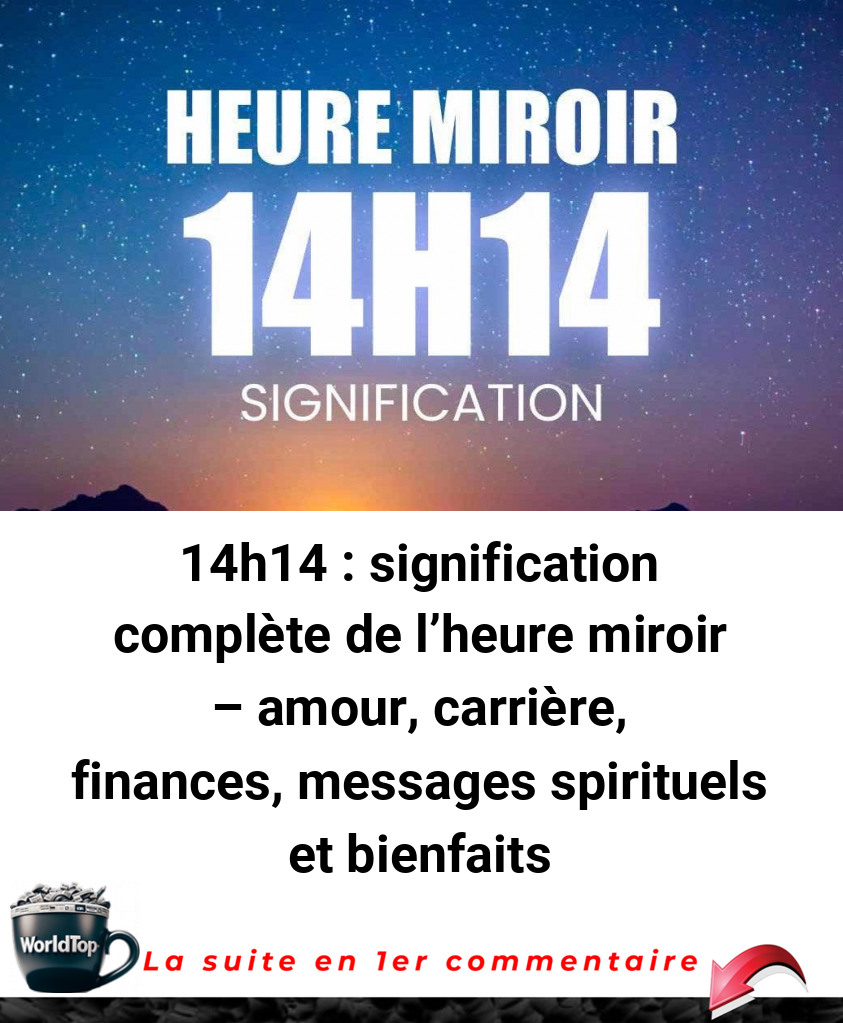 14h14 : signification complète de l’heure miroir – amour, carrière, finances, messages spirituels et bienfaits