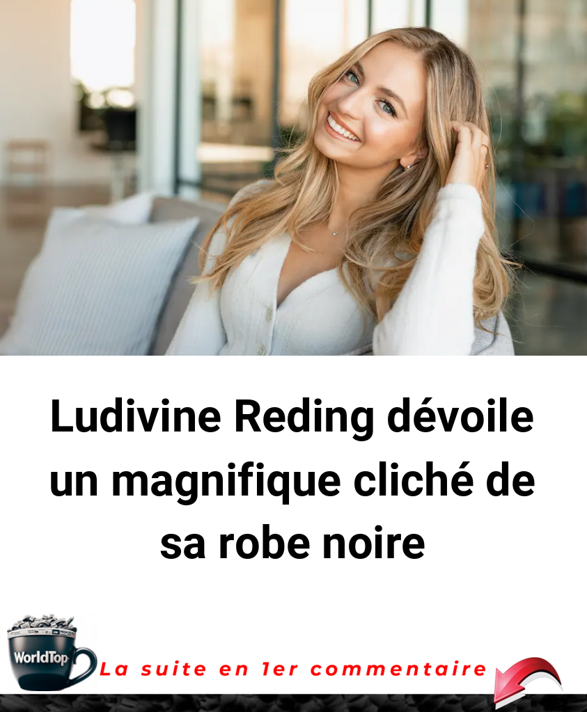 Ludivine Reding dévoile un magnifique cliché de sa robe noire