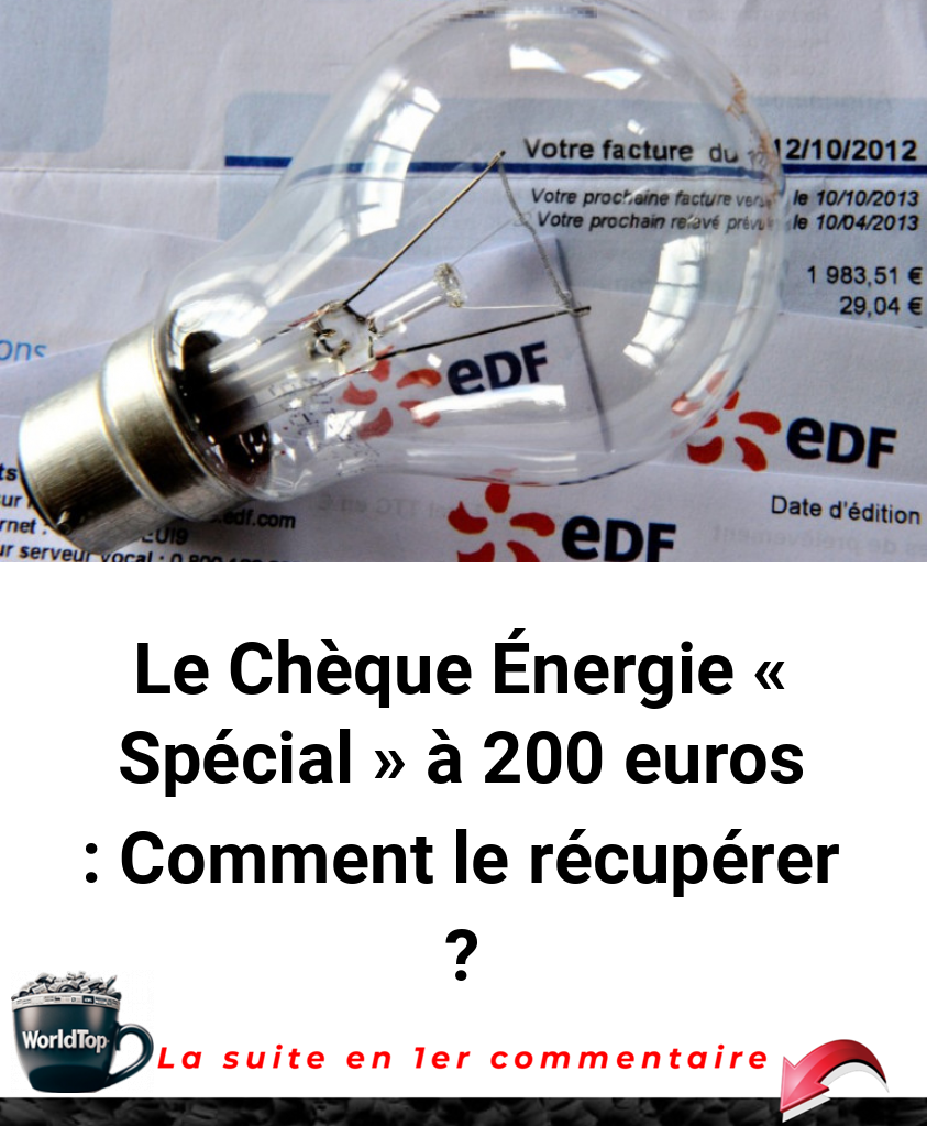 Le Chèque Énergie « Spécial » à 200 euros : Comment le récupérer ?