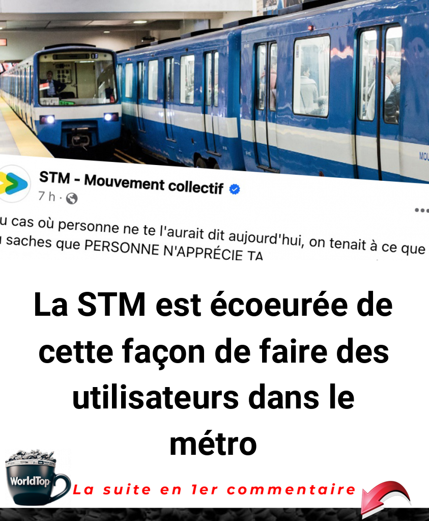 La STM est écoeurée de cette façon de faire des utilisateurs dans le métro