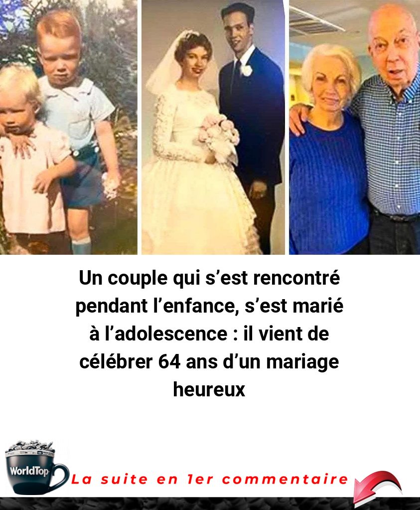 Un couple qui s'est rencontré pendant l’enfance, s'est marié à l’adolescence : il vient de célébrer 64 ans d'un mariage heureux