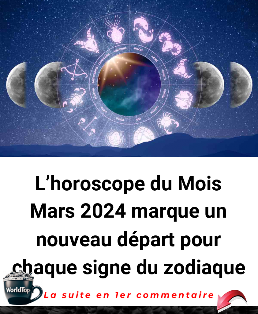 L'horoscope du Mois Mars 2024 marque un nouveau départ pour chaque signe du zodiaque