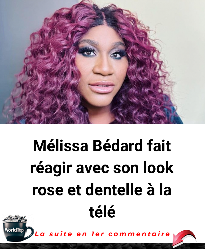 Mélissa Bédard fait réagir avec son look rose et dentelle à la télé