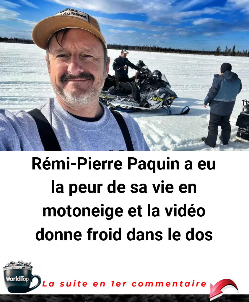 Rémi-Pierre Paquin a eu la peur de sa vie en motoneige et la vidéo donne froid dans le dos