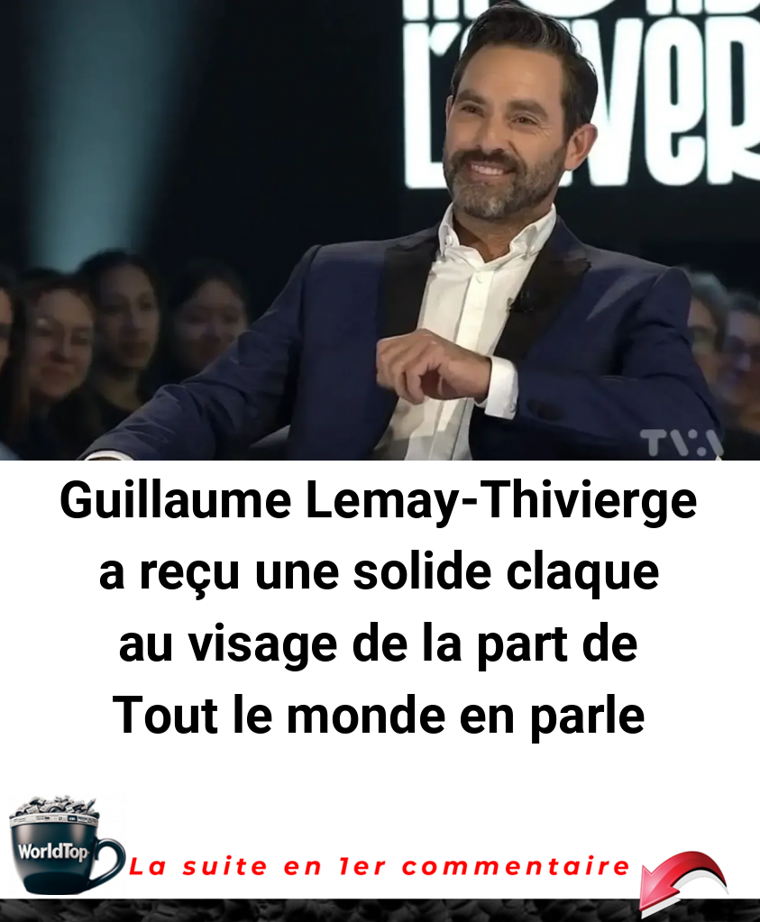 Guillaume Lemay-Thivierge a reçu une solide claque au visage de la part de Tout le monde en parle