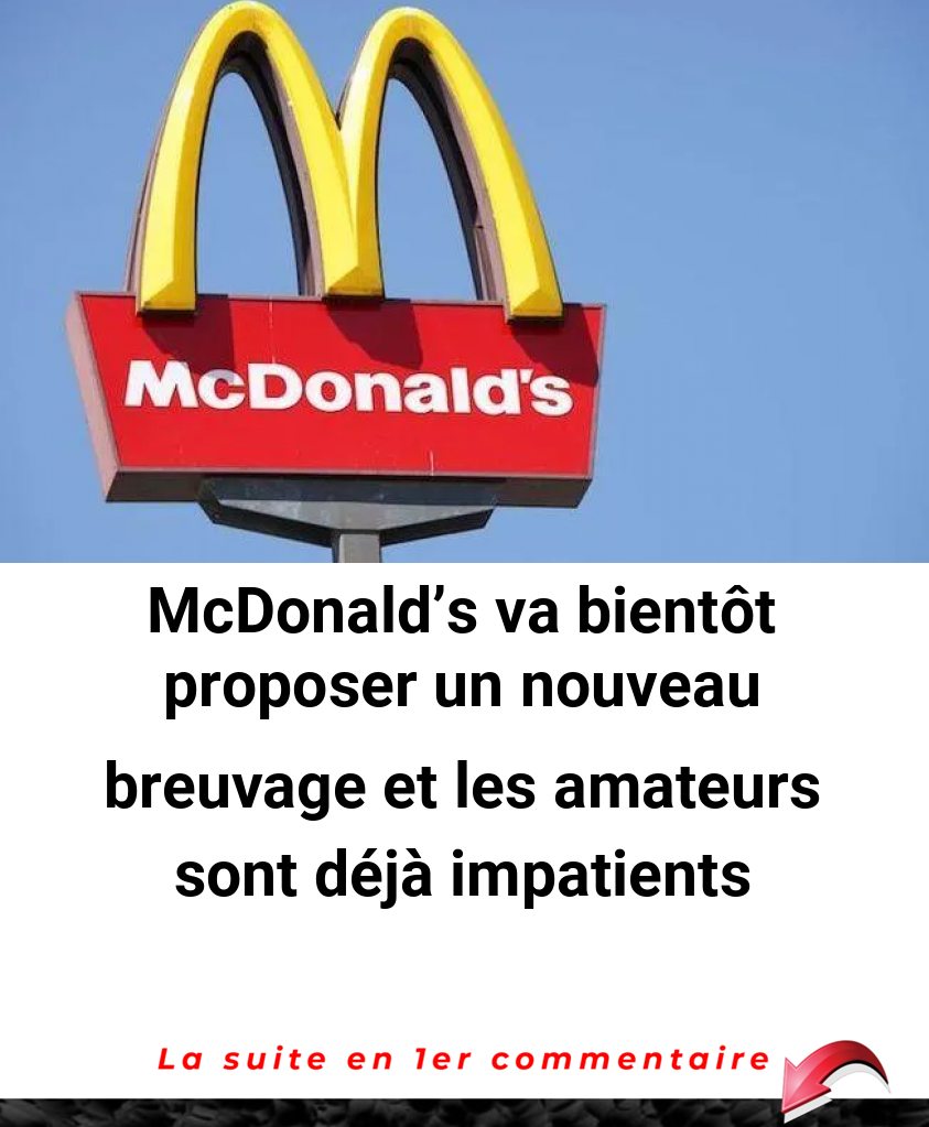 McDonald's va bientôt proposer un nouveau breuvage et les amateurs sont déjà impatients