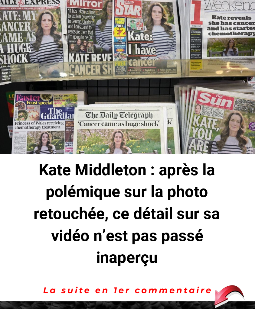 Kate Middleton : après la polémique sur la photo retouchée, ce détail sur sa vidéo n'est pas passé inaperçu