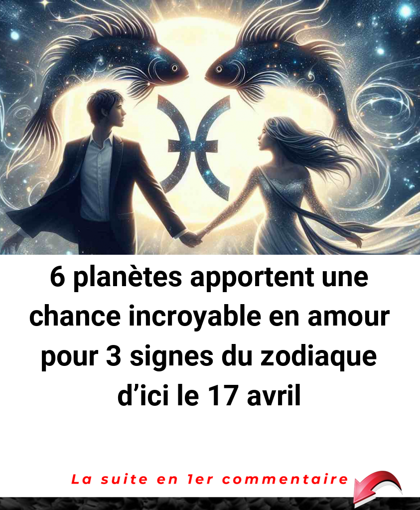 6 planètes apportent une chance incroyable en amour pour 3 signes du zodiaque d'ici le 17 avril
