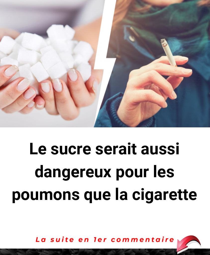 Le sucre serait aussi dangereux pour les poumons que la cigarette