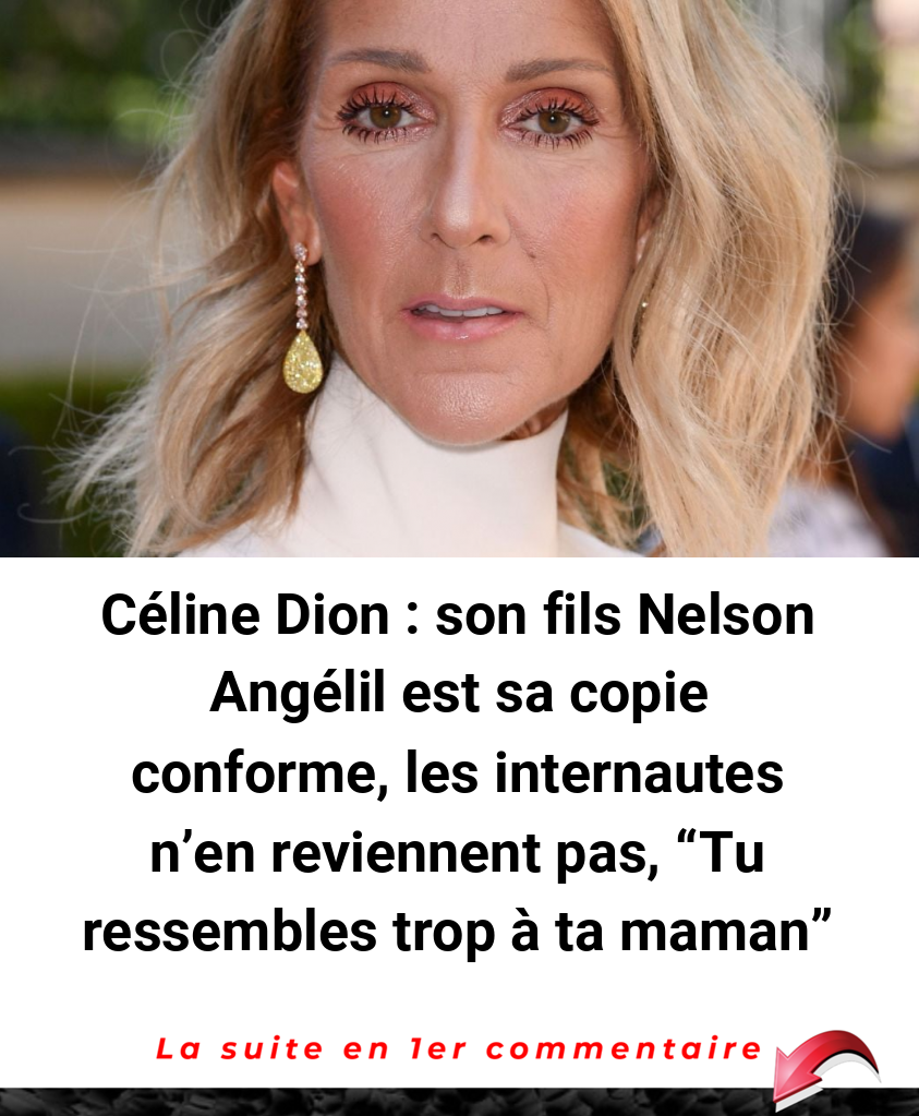Céline Dion : son fils Nelson Angélil est sa copie conforme, les internautes n'en reviennent pas, “Tu ressembles trop à ta maman”